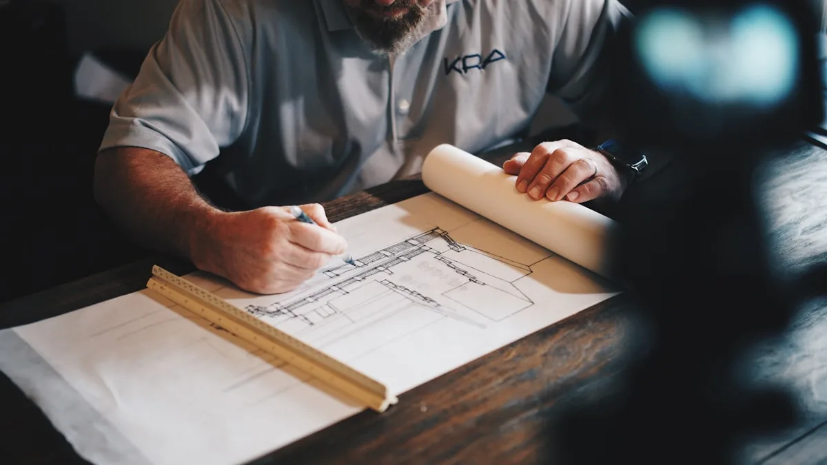 Construcción y estructura de un almacén industrial supervisada por Stock